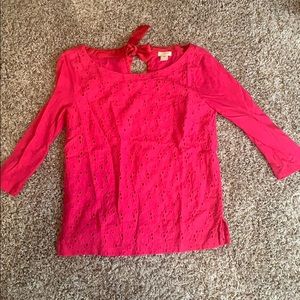 J crew Eyelet front. 3-4 length sleeves